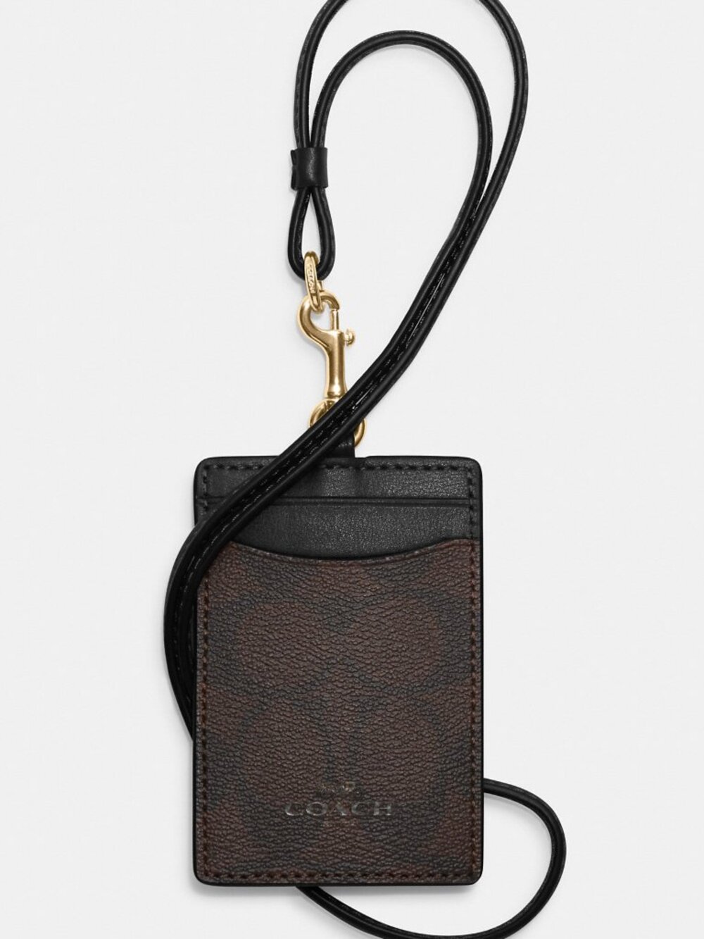Coach Id Lanyard In Signature Canvas - Picture 1 of 3